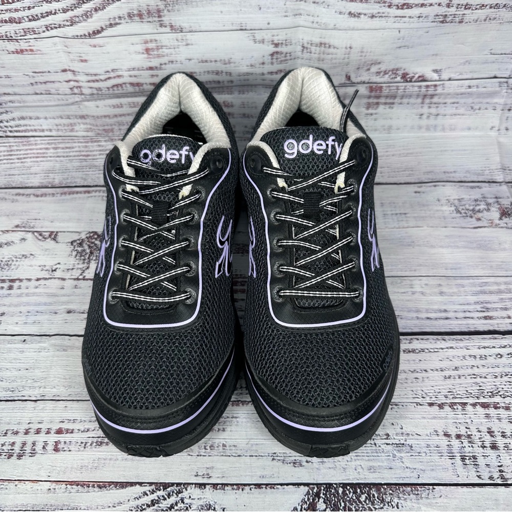 Women GDEFY Gravity Defyer Mighty Walk Black Athletic Shoes VersoShock Size 9 - Picture 3 of 8